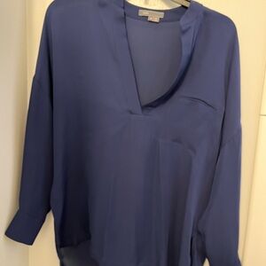 Blue Vince Silk Blouse XS